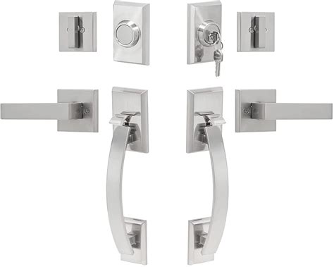 80 Compare View Details 4 Configurations 18 Interior Knob Style Melrose Handleset - Double Cylinder Melrose Handleset with Melon Knob in Polished Chrome - Emtek MSRP 534. . Double door handleset with dummy